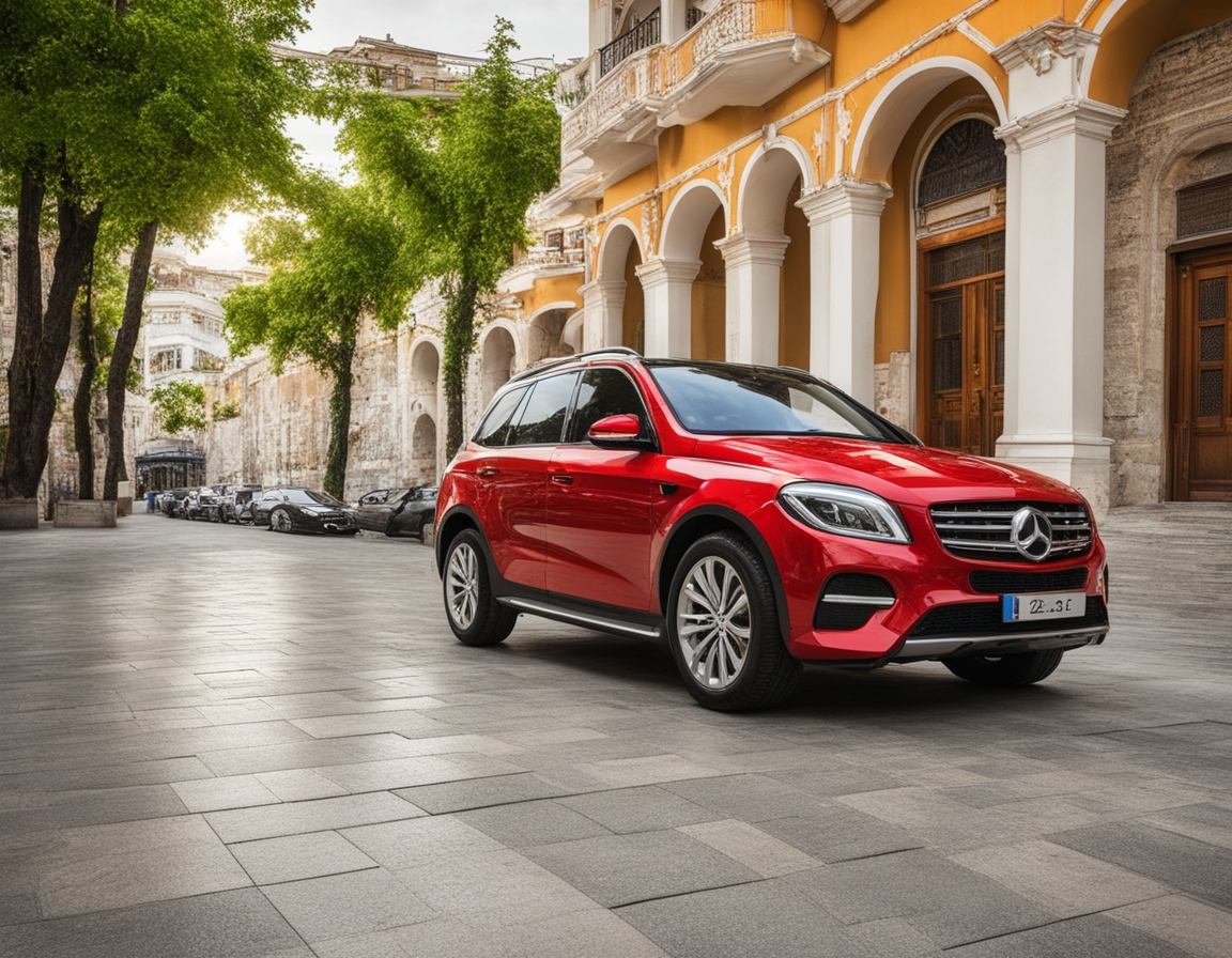 renting a car in Tirana Albania mercedes 