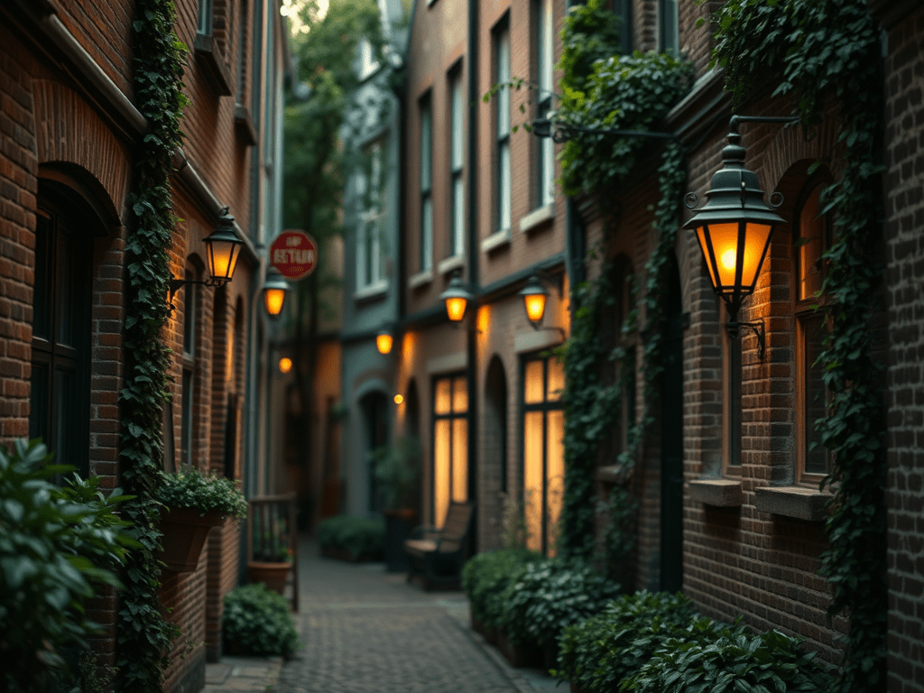 Hidden Alleys of Vlaeykensgang Antwerp Belgium